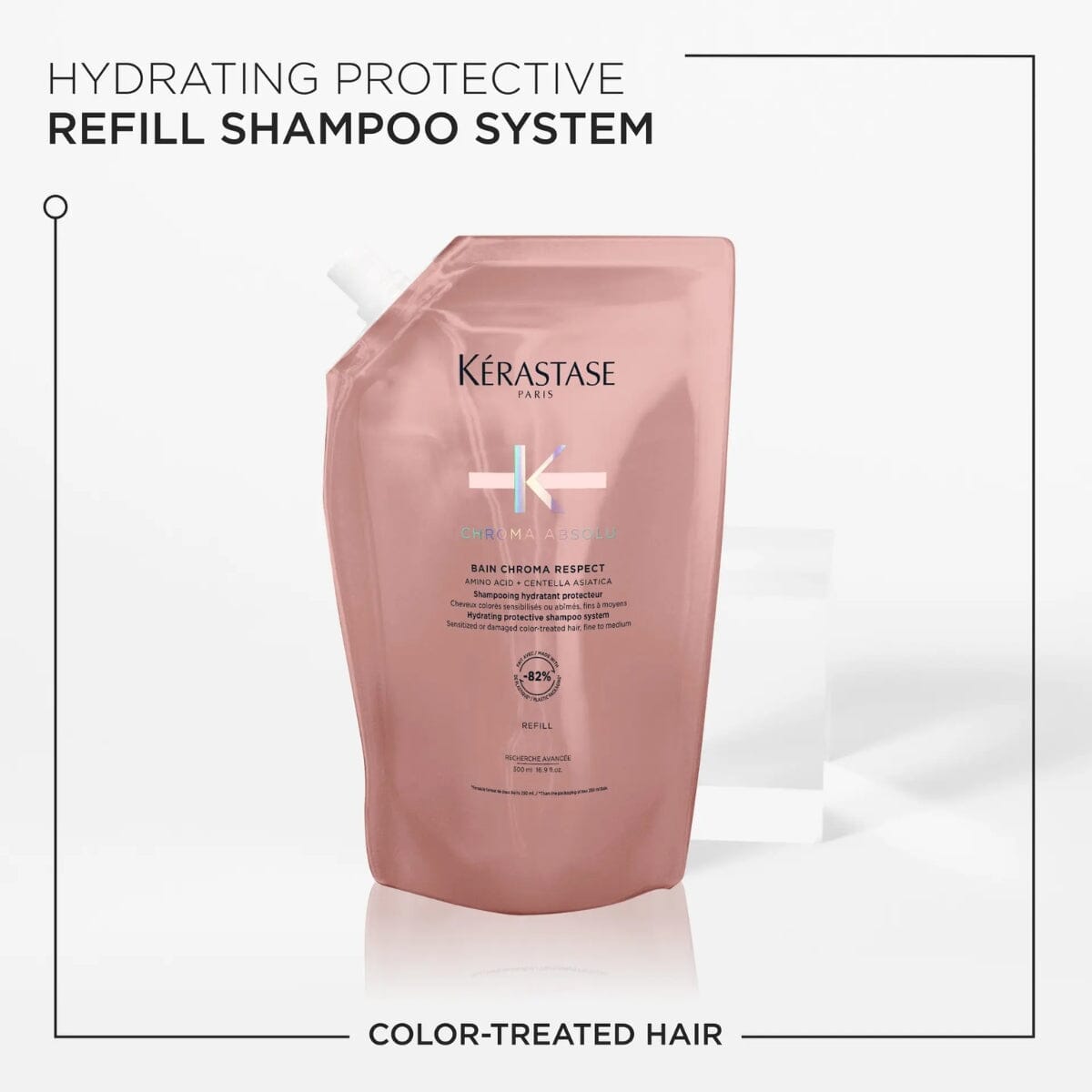 Kérastase Chroma Absolu Sulfate-Free Hydrating Protective Shampoo Refill Pouch (Thin Hair) 500ml
